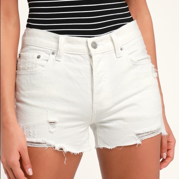 Free People Pants - Free People White Cut off Shorts NWOT
